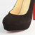 Brown Suede Platform Pump