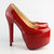 Red Patent Leather Platform Pump