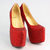 Red Crystal Red Sole Ultra High Platform Pump