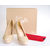 Beige Patent Leather Rivets Platform Pump