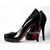 Black Patent Leather  Red Sole(Platform) Pump