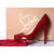 Claret Patent Leather Red Sole(platform) Pump