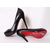 Black Lambskin Leather Red Sole(Platform) Pump