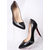 Black Lambskin pointed pump