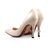 Nude Patent pointed pump