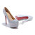 White Crystal Red Sole Ultra High Platform Pump