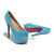 Blue Crystal Red Sole Ultra High Platform Pump