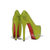 Green Crystal Red Sole Ultra High Platform Pump