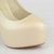 Nude Lambskin Leather Ultra High Hidden Platform Pump