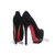 Black Suede Leather Ultra High Hidden Platform Pump