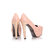 Quilting Pink Leather Platform Pump