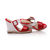 Red & White Patent Leather Wedge Pump Slipper