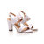 White leather pump sandal