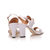 White leather pump sandal