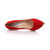 Red suede leather metal point head pump