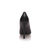 Black lizard leather rivet metal toe pump