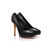 Black leather pump