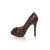 Damier ebene canvas bow-tie peep toe pump