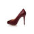 Claret leather logo plate pump