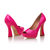 Fuchsia Patent Leather Peep Toe Pump