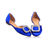 Royal Blue Satin Diamond Square Logo Ballerina