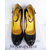 Black Patent Yellow Sole Mary Jane Pump