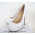 White Lambskin Leather Ultra High Platform Pump