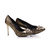 Metallic leather point head pump