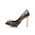 Metallic leather point head pump