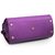 Purple leather handle bag