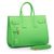 Green leather handle bag