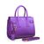 Purple leather handle bag