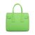 Green leather handle bag