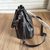 Original leather zipper bucket drawstrings bag