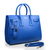 Blue leather handle bag