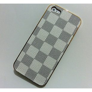 Damier Azur Canvas iphone 5 Case Cover(Gold)