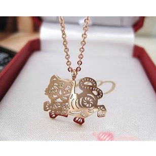 Old Chinese Traditional Tiger King Pendant Necklace