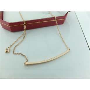 Bar with H Letter Pendant Necklace