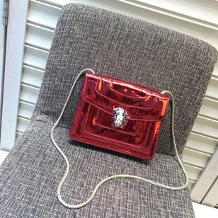 Original mirror patent leather mini flap bag