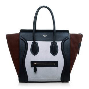 Mini Luggage Top Handle Tote Suede Leather