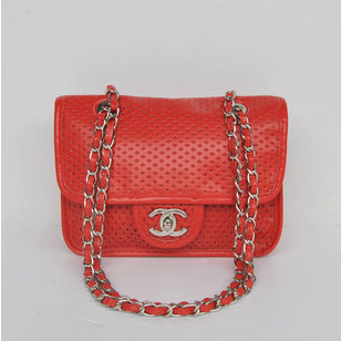 Leather Punching in the air Mini Flap Bag