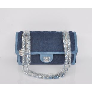 Washing denim flap bag