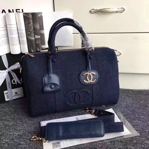 Denim handle bag