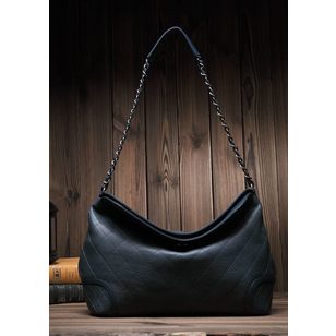 Quilting original leather hobo shoulder bag