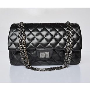 Reissue Gunmetal Chain Bag Lamb Skin Leather