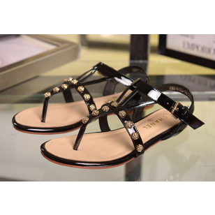 patent leather flip flop flat