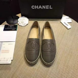 grey lambskin leather espadrilles loafers