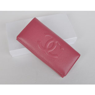 Leather double C log long wallet