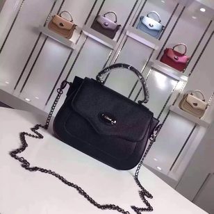 calfskin leather chain strap flap bag