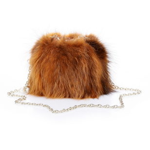 Fur shoulder bag